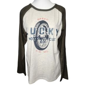 Lucky Brand Motorcycle Graphic Long Sleeve Shirt